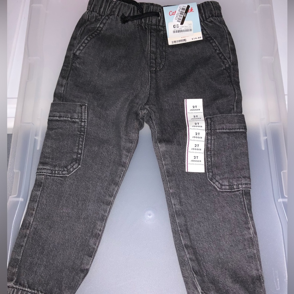 Cat & Jack Gray Cargo Jeans